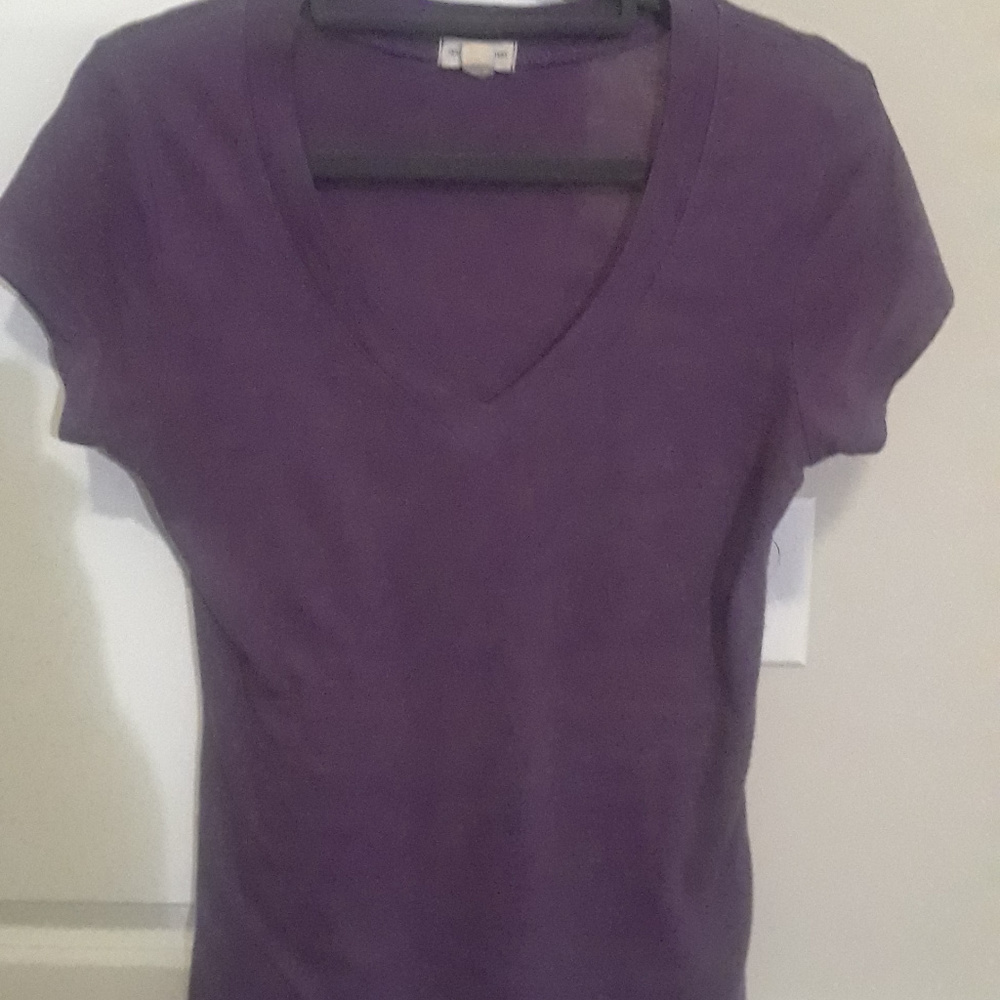 Purple v neck shirt